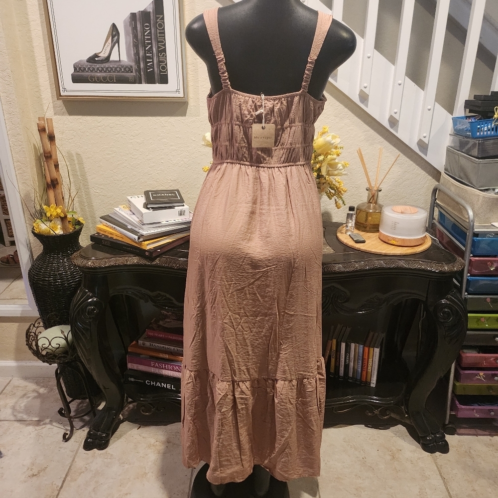 Blu Pepper Scrunch Maxi Dress size L NEW - Picture 6 of 6